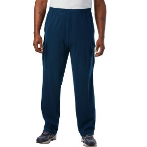 KingSize Men's Big & Tall Lightweight Jersey Cargo Sweatpants - 1 of 4