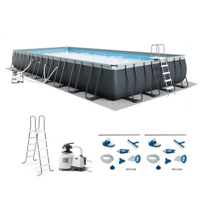 Intex 32ft x 16ft x 52in Rectangular Ultra XTR Pool & Maintenance Kit (2 Pack)