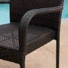 Lambert 7pc Acacia & Wicker Dining Set - Teak/Brown - Christopher Knight Home: With Galvanized Steel Hardware - 3 of 4