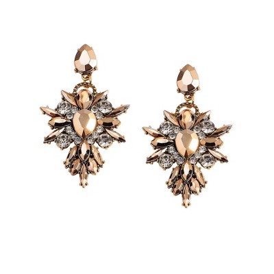 SOHI Women's Crystal Drop Earrings