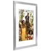 Americanflat 16x24 Poster Frame with Polished Plexiglass - Use as 12x18 Frame with Mat or 16x24 Frame Without Mat - Hudson Collection - Silver - 4 of 4