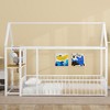 Twin Size Metal House Bed Frame with Desk and Shelves - 2 of 4