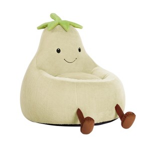 Kumasinova 23.6"/30.3" Eggplant Shaped Bean Bag Chairs for Kids,Bean Bag Chair with Faux Rabbit Fur,Gaming Bean Bag Chairs for Teens for Living Room - 1 of 1