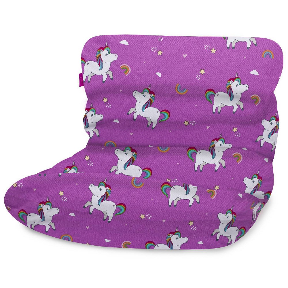 Photos - Bean Bag Posh Creations 27" Coronado Lounger Canvas  Chair Rainbow Unicorns: Sensory Friendly, Indoor Use, No Assembly Requir