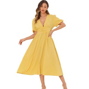 Casual Street Solid Flounce O Neck Short Sleeve Dress