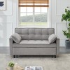 TiramisuBest 55"green velvet sofa, elegant with convenient pockets, clever interpretation of the three-in-one conversion art - 2 of 4