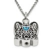 Black Bow Jewelry Antiqued Stainless Steel CZ Birthstone Angel Ash Holder Necklace 18 In - 2 of 4