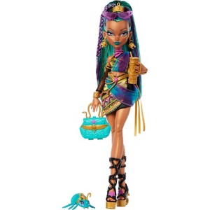 Monster High Nefera De Nile Doll with Pet Scarab Lavish and 7 Accessories like Purse and Snacks - 1 of 4