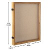 Emma and Oliver Presley Wooden Display Case with Foam Back Board, Linen Overlay and Included Push Pins - 4 of 4