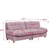 NicBex Couches for Living Room 90.5" Cloud Compression Sofa Loveseat Velvet Modern Upholstered 2 Seat Sofa for Apartment, Bedroom - 2 of 4