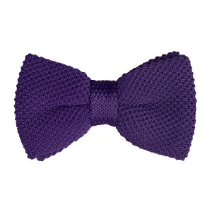 INSPIRE CHIC Men's Pre-Tied Adjustable Strap Solid Color Knitted Bow Ties - 1 of 4