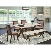 HomeStock 6-Piece Rectangle Natural Oak Finish Solid Wood Top Dining Table with 1-Bench, 4-Chairs - 2 of 4