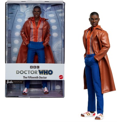 Barbie 11.5" The Fifteenth Doctor Doll with Black Hair/Brown Eyes, Dr. Who Collectible with Doll Stand