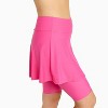 Calypsa Women's Flared Mid-Thigh Swim Skirt With Bike Shorts - 2 of 4