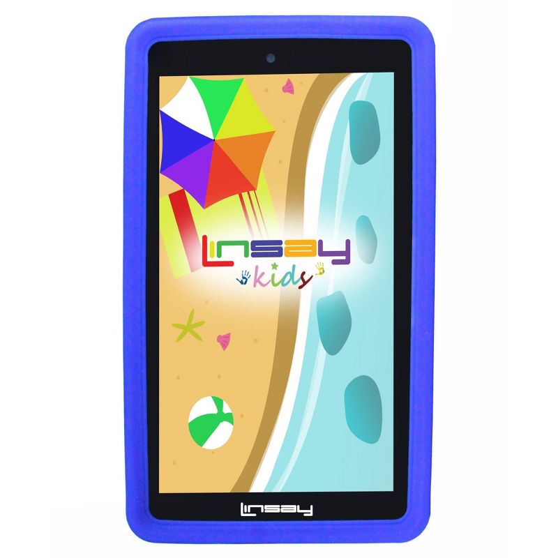 LINSAY 7" Kids Funny Tablet 64GB STORAGE New Android 13 Bundle, 1 of 3