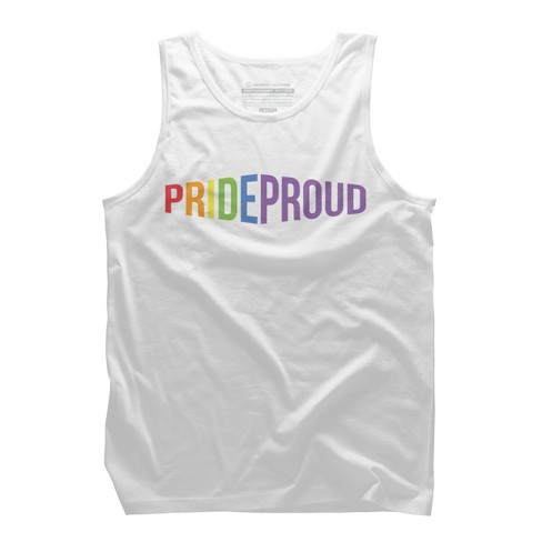 Adult Design By Humans Pride Proud Rainbow By RandomDudeArt Tank Top - image 1 of 2