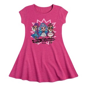 Girls' - LOL Surprise! - We're All Queens Fit & Flair Cap Sleeve Dress - 1 of 2