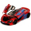 McLaren 720S Red and Blue with Black Top and Graphics and Figure "Marvel Spider-Man" "Hollywood Rides" Series 1/24 Diecast Model Car by Jada - 3 of 4