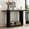 FURNIinspire Console Tables Living Room Console Table Display Table with Curved Corners, Narrow Console Table Side Table, Black, 16.1"*59.8"*34.2" - 2 of 4