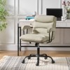 Barnaby Modern Faux Leather Swivel Office Chair with Casters|HULALA HOME - 2 of 4