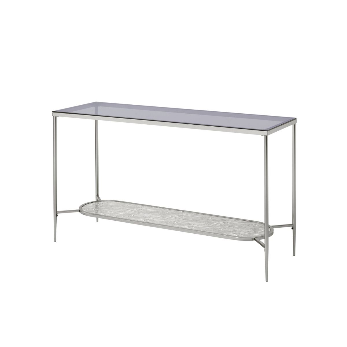 Acme Furniture Adelrik Console Glass Table Chrome Finish - thumbnail 3