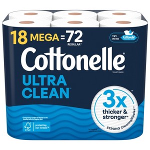 Cottonelle Ultra Clean Strong Toilet Paper - 1 of 4