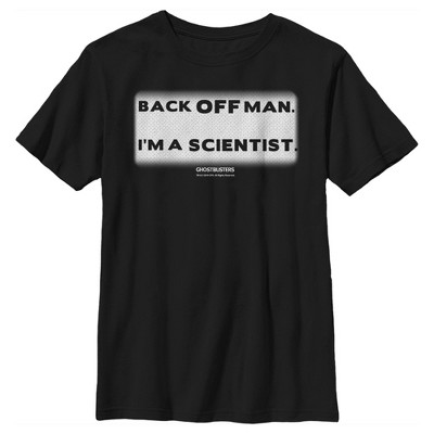 Boy's Ghostbusters Back Off Man I'm A Scientist T-shirt - Black - Large ...