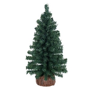 Vickerman Mini Pine Ariticial Christmas Tree with Wood Base - 1 of 4