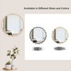 KWPZQEB Circle Mirror for Wall 42 inch, Solid Wood Frame -Wavy Round Mirror for Over Sink, Bathroom, Entryway, Bedroom, Vanity - 3 of 4