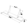 SEVOBAL Utility Storage Shelves Bookshelf Single Wide Floating Shelf, Contemporary Wall-Mounted Storage for Living Room, Blue, 26"*5"*2" - 3 of 4