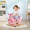 RUVALINO Baby Bouncers and Rockers, Baby Rocking Horse, Kids Riding Horse Rocking Chair, Plush Stuffed Rocking Animals, Pink, 25.5"*13.75"*17.75" - 3 of 4