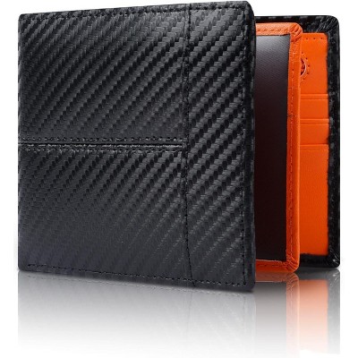 Paaaawaters Leather Wallet for Mens Genuine Leather RFID Blocking Bifold Wallets with 1 ID Window 15 Card Slots