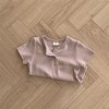 MyKids-USA Summer New Arrival Kids Unisex Crew Neck Short Sleeves Thin Solid Color Elastic Top Base T-Shirt - 2 of 4