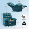 Living Room Manual Recliner Chair,Ergonomic Overstuffed Breathable Fabric Reclining Chair w/ Side Pockets,q235 Steel Frame Lazy Boy Single Sofa - 3 of 4