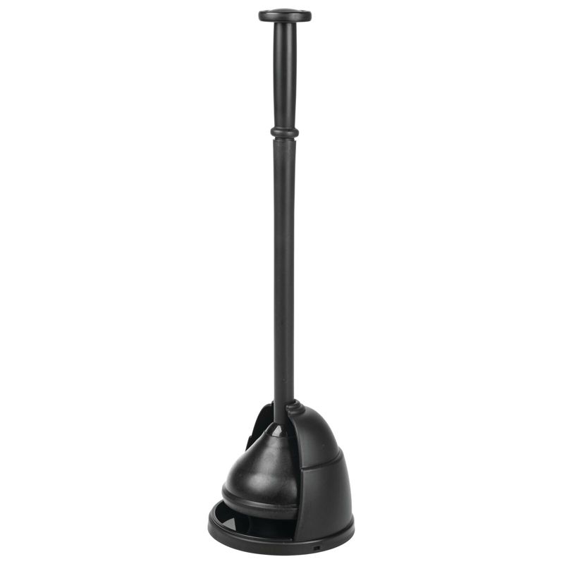 mDesign Plastic Freestanding Toilet Plunger and Storage Cover Set, 1 of 7