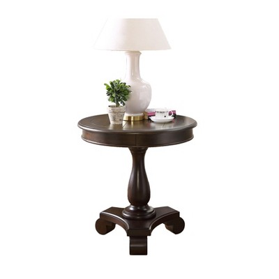 NicBex Modern 26" Small Round Coffee Table with Wood Frame for Living Room and Bedroom
