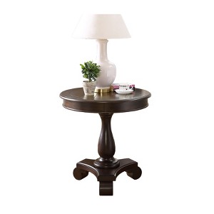 NicBex Modern 26" Small Round Coffee Table with Wood Frame for Living Room and Bedroom - 1 of 4