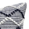 18x18 Inches Hand Woven Blue Polyester with Polyester Fill Pillow - Foreside Home & Garden - 2 of 4