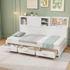 Infans Twin Size Daybed with 3 Drawers Wooden Sofa Bed Frame with Storage Shelves - 3 of 4