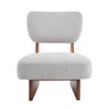Christopher Knight Home Set of 2 Dylan Modern Wood Upholstered Accent Chairs Light Gray/Walnut - 4 of 4
