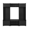 ACEPANO 79.1 in. W Modern 4-in-1 Hall Trees with Shoe Rack, 8 Storage Compartments, 7 Coat Hooks & Adjustable Shelves-Black - 4 of 4