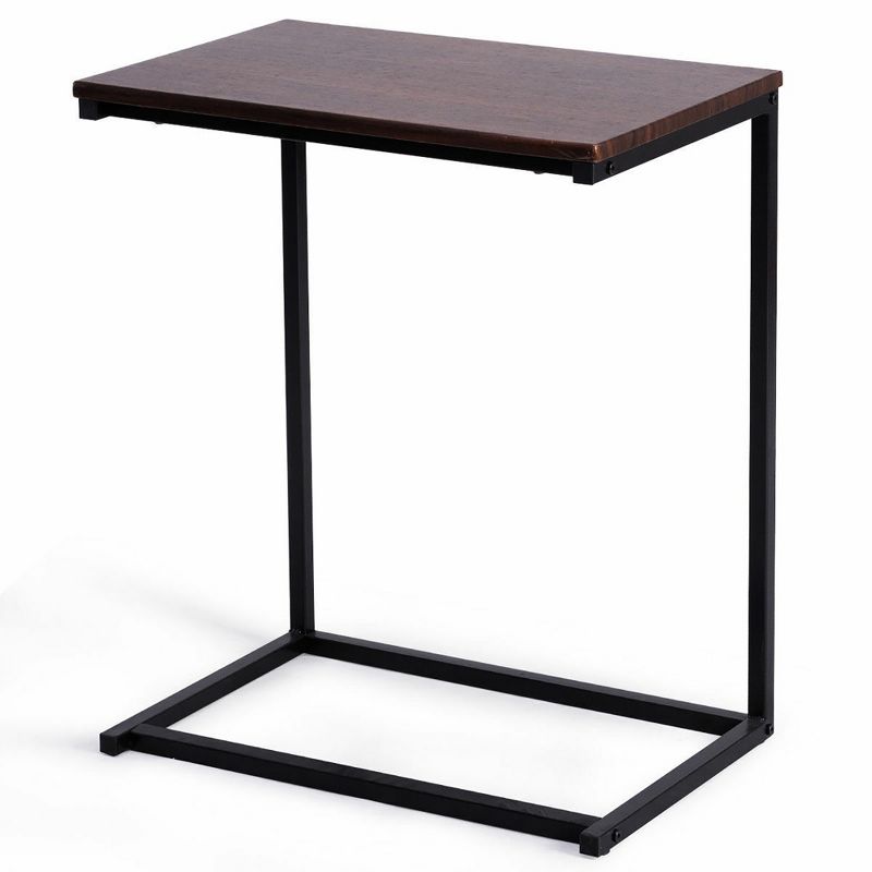 Costway 22''x14''x26'' Sofa Side End Table Laptop Holder Multiple Stand Desk Brown\Walnut, 1 of 9