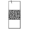 vidaXL Walk-in Shower Wall 31.5"x76.8" ESG Glass with Stone Design Black - 3 of 4
