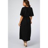 PinkBlush Black Open Sleeve Maternity Wrap Midi Dress - 3 of 4