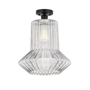 Springwater - 1 Light Semi-Flush Mount In Industrial Style-15.75 Inches Tall and 12 Inches Wide - 1 of 1