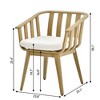 Decksplore 5 Piece Outdoors Round Dining Table Set, Aluminum Kitchen Dining Table Set with Holes, Dining Room Furniture with Cushion for Party - 4 of 4