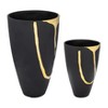 Modern Decorative Metal and Brass Vases - Accent Home, Office, Bedroom, or Living Room Display - Set of 2 - 14", 9" Brown & Black - 4 of 4