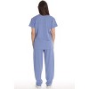 Just Love Solid Stretch Scrub Set for Women Stretchy Mock Wrap Top and Cargo Pants - 3 of 3