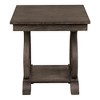 24" Wooden Classic Traditional End Table with Bottom Shelf and Scrolled Base for Living Room - 4 of 4
