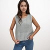 Anna-Kaci Women's Sleeveless Knit Vest with Back Bow Tie Accents and Open Back Detail - 2 of 4